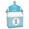 Big Dot of Happiness 1st Birthday Boy - Fun to be One - Treat Box Party Favors - First Birthday Party Goodie Gable Boxes - Set of 12